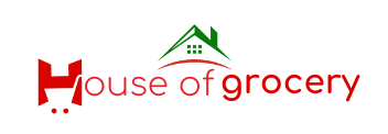 Green and Beige Groceries Business Logo