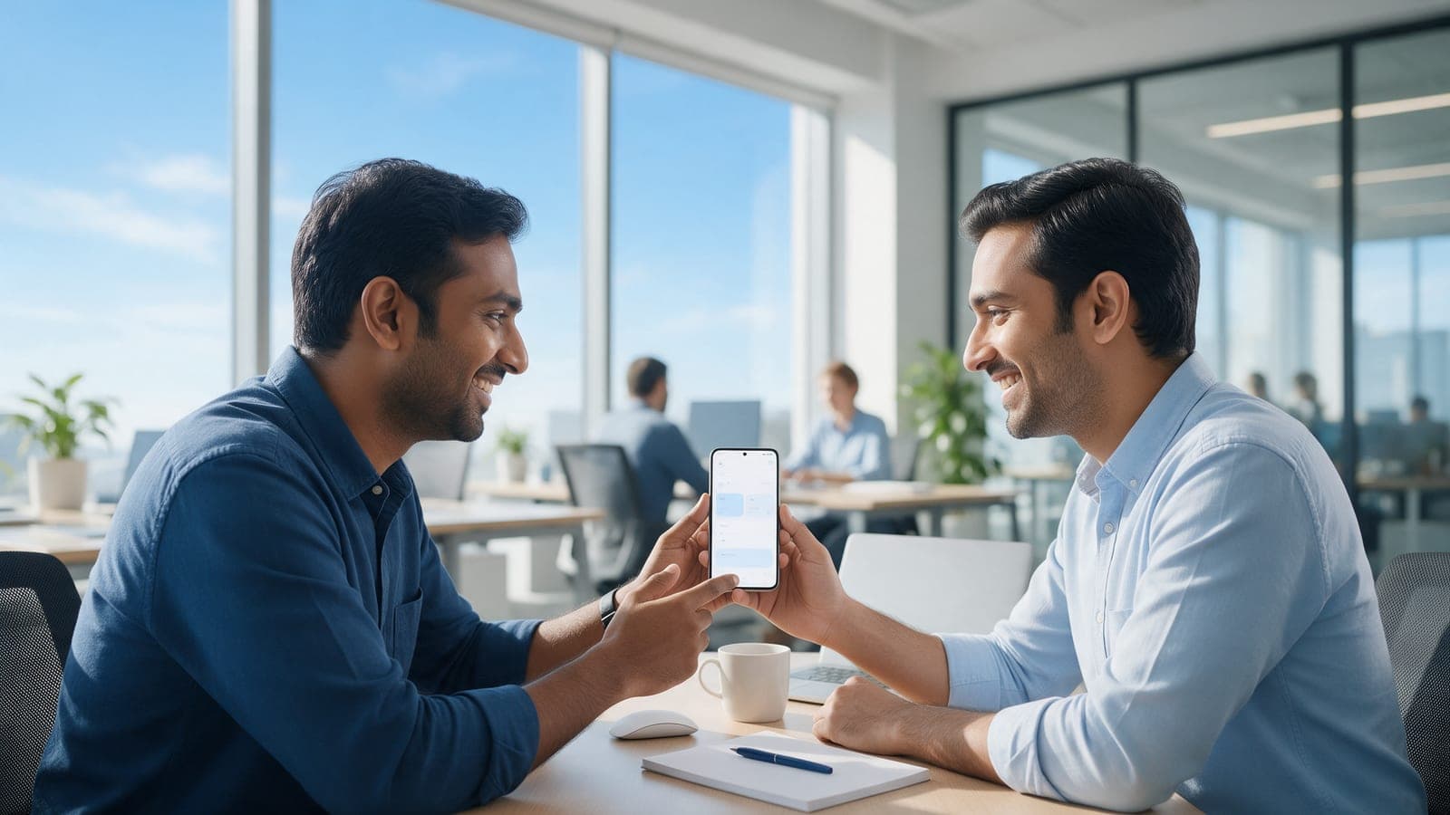 A developer collaborating with a client team