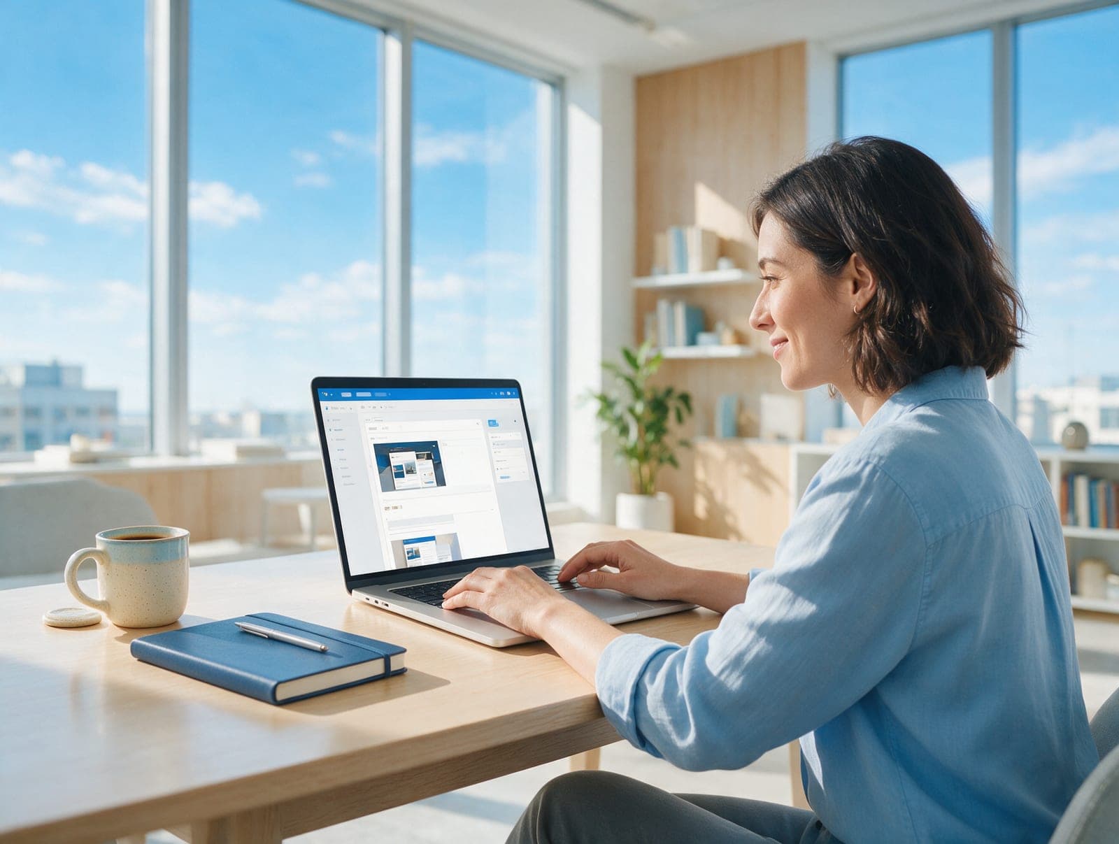 A business application in use